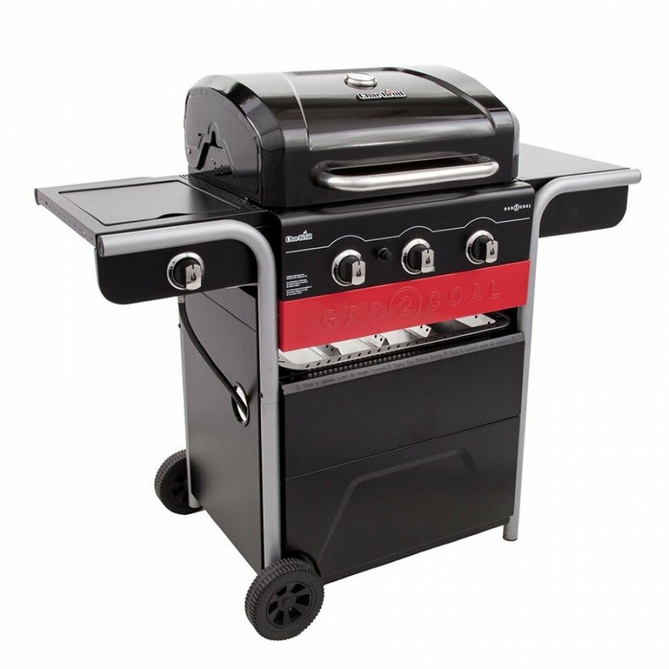Газово-угольный гриль Char-Broil Hybrid Gas & Charcoal, чёрный  