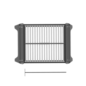 Подставка костровая с решеткой гриль Grillver на 7 шампуров