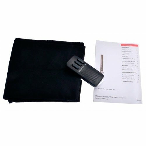 Уличный инфракрасный обогреватель Hugett Gaea Black с ПУ+ чехол, 2.5 кВт  