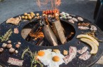 Дровяной гриль OFYR  85 см с поленницей  
