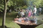 Дровяной гриль OFYR  85 см с поленницей  