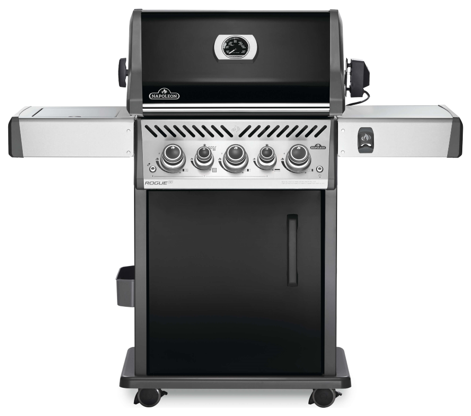 Газовый гриль Napoleon Rogue 425 SE, чёрный, с ИК горелкой 3/3 и вертелом  