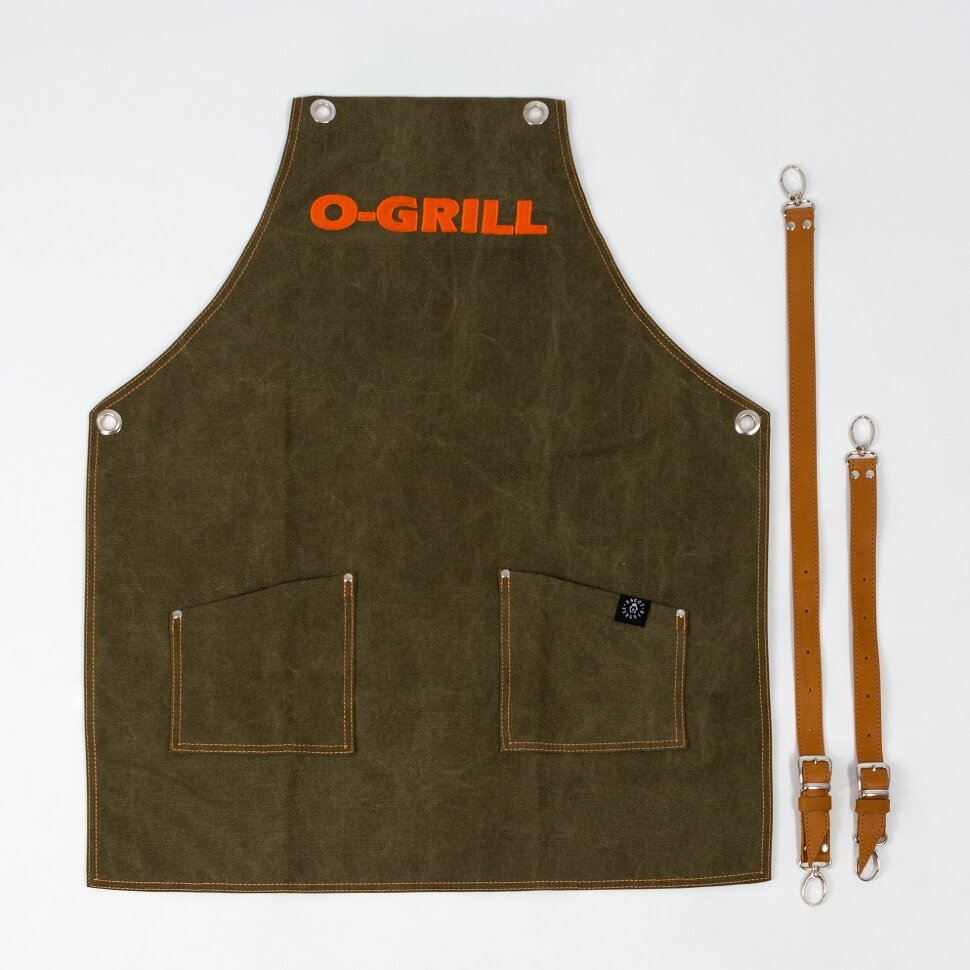 Фартук для гриллинга O-Grill, х/б, кожа  