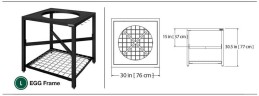 Модуль базовый EGG Frame для гриля L, черный  