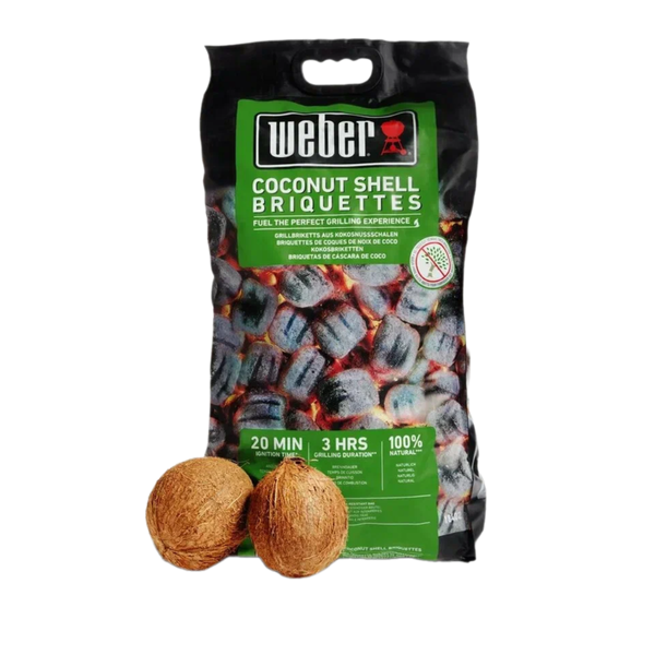 Кокосовые угольный брикеты для гриля Weber, пакет 4 кг  