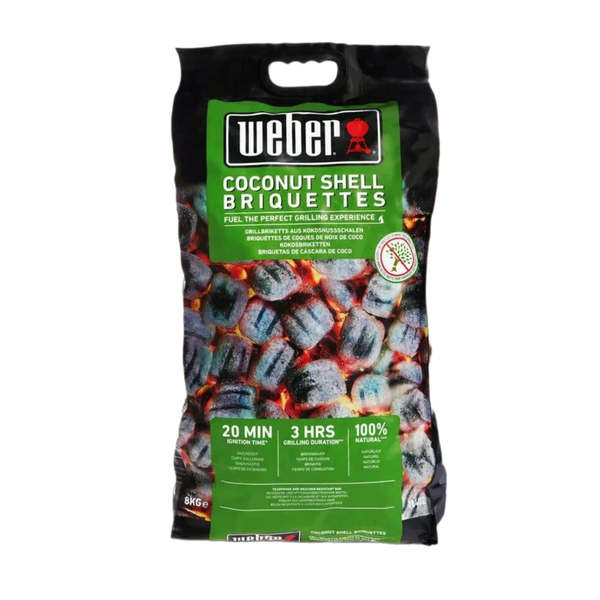 Угольный кокосовые брикеты Weber, пакет 8 кг.  