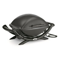 Электрический гриль Weber Q 1400 без боковых столиков, тёмно-серый