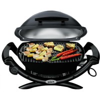 Электрический гриль Weber Q 1400 без боковых столиков, тёмно-серый