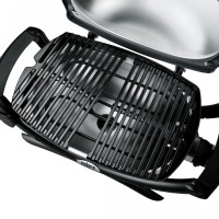 Электрический гриль Weber Q 1400 без боковых столиков, тёмно-серый