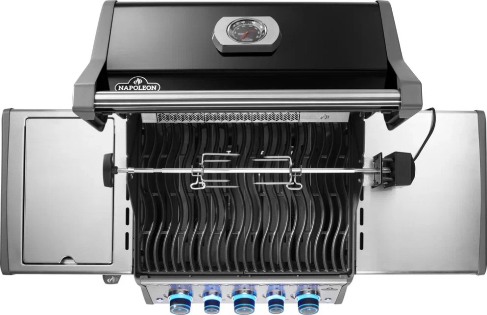 Газовый гриль Napoleon, Rogue PRO-S 425 (черный, с ИК горелкой 3/3, задней горелкой и вертелом в комплекте)  